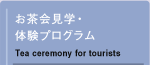お茶会見学・体験プログラム